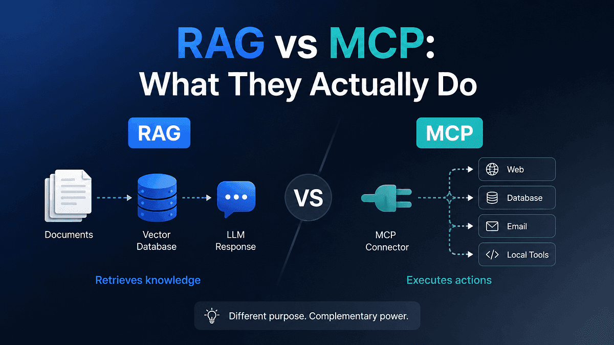RAG vs MCP: A Complete Guide for Developers in 2026